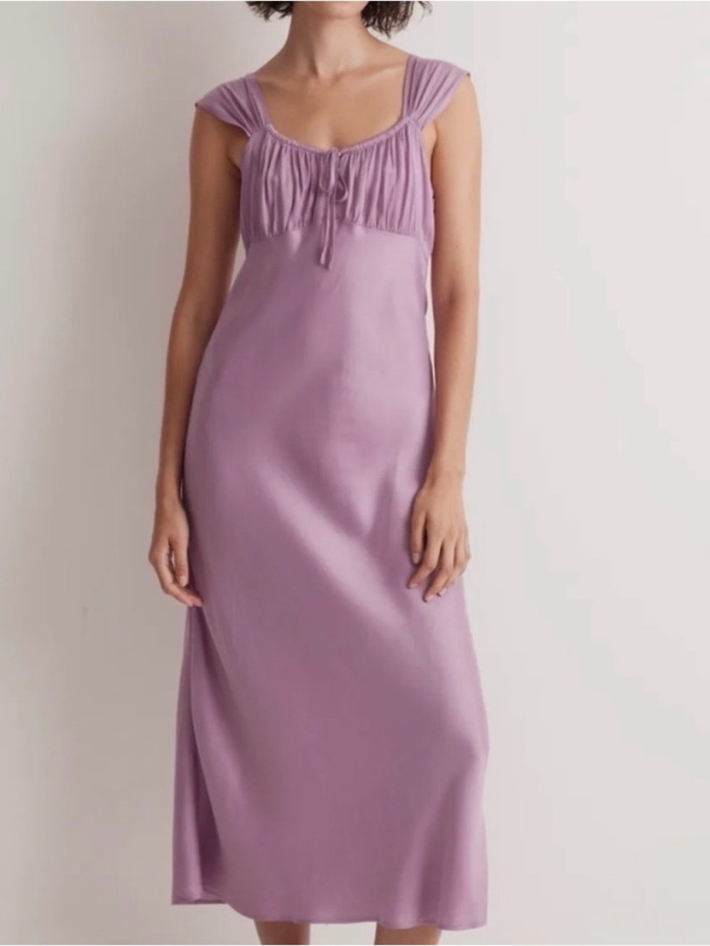 Madewell Lavender Satin Slip Dress - Women Intimates
